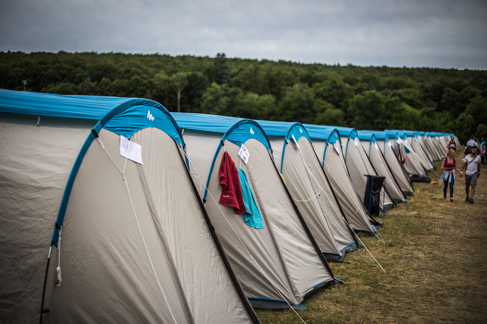 Pre-pitched Tent