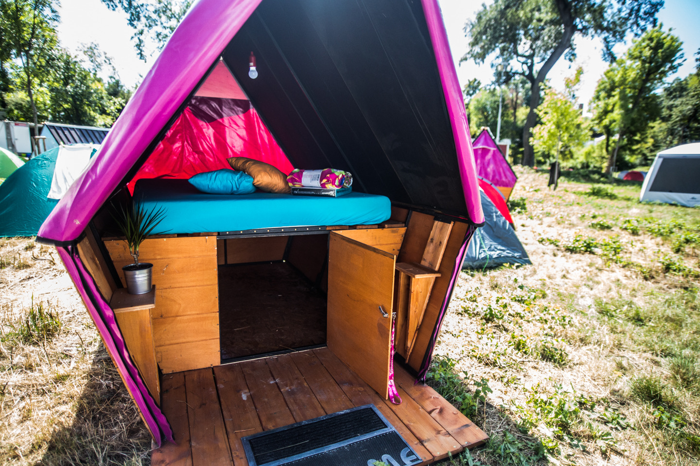 Pre-pitched Tent